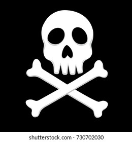  Skull on black background