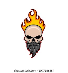 skull on fire