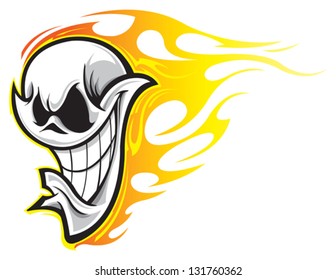 Skull on fire
