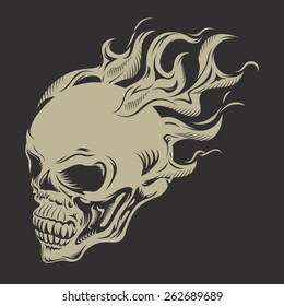 skull on fire