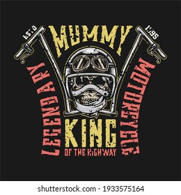 skull on motorbike, t-shirt design