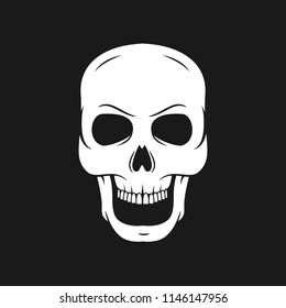 skull on a pirate flag. Hand drawn skulls.
