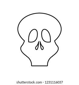 skull on white background