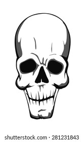 A skull on a white background. Vector illustration