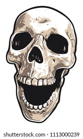 Skull with Opened Mouth