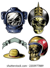 skull pack with ribbon and cool hat