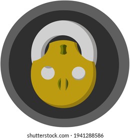 skull padlock logo illustration for security apps