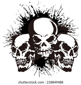  skull and paint,