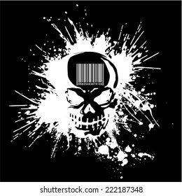 skull and paint,