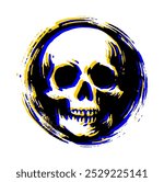 skull paintbrush style - glitch effect (artwork 3)