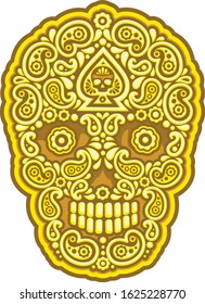 skull and paisley, vintage design t shirts