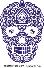 skull and paisley, vintage design t shirts