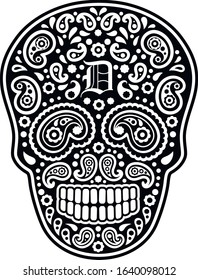 skull and paisley, vintage design t shirts