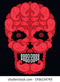 
skull and paisley, vintage design t shirts