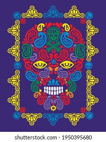 skull and paisley, vintage design t shirts