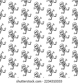 skull pattern background template vector 