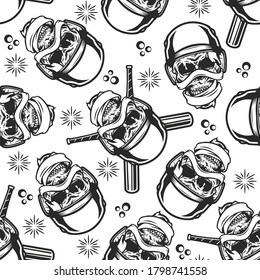 skull pattern background in vector illustration