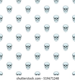 Skull pattern. Cartoon illustration of skull vector pattern for web