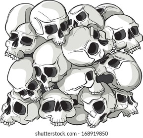 Skull pattern Illustrated Skull pattern block. Can be duplicated, and moved to create as large a pattern as desired. Layered vector file.