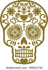 Skull with pattern illustration