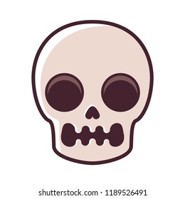 Skull pattern on white background