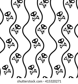 Skull pattern on white background.
