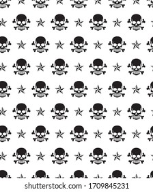 Skull pattern seamless. 
Stylish vector design for fabric, wallpaper, wrapping, background.