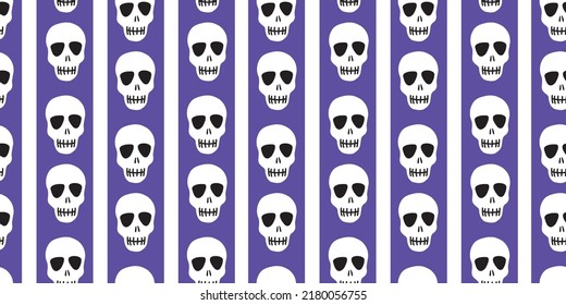Skull pattern. Skulls on a purple background.Vector illustration. Bright and fashionable design for Halloween, Day of the dead, tattoos, prints, post