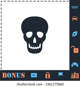 Skull. Perfect icon with bonus simple icons