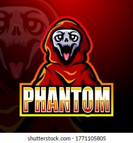 Skull phantom mascot esport logo design