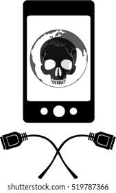 Skull and Phone