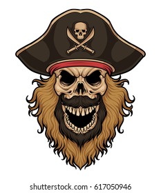 Skull of pirate