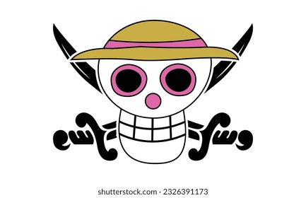 Skull in pirate bandana with knife in mouth. Print for T-shirt, typography, vintage graphic print for t shirt , fashion, sticker, posters and others