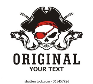 Skull Pirate Hook And Fish