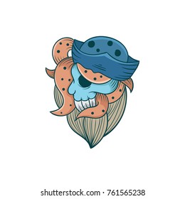 skull pirate vector illustration