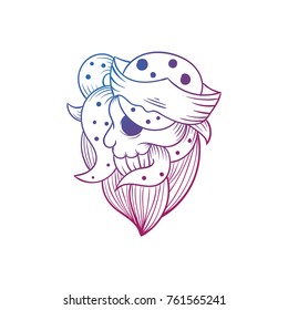 skull pirate vector illustration