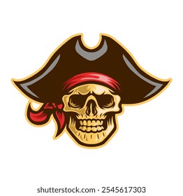  Skull pirates logo esport mascot