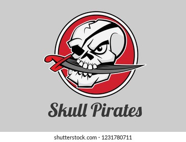 Skull Pirates Logo, Ready for you logo design or mascot design.