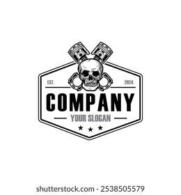 skull piston logo , motorcycle logo