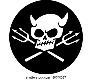 Skull and pitchforks