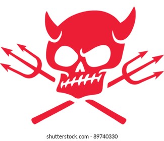 Skull and pitchforks