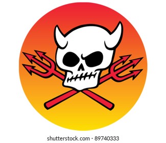 Skull and pitchforks