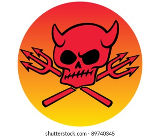 Skull and pitchforks
