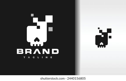 the skull pixel tech logo