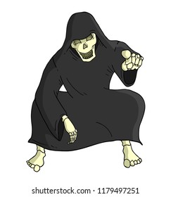skull pointing you