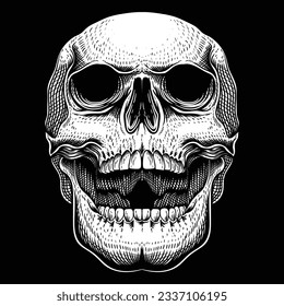 Skull position facing up vector illustration for your company or brand
