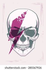 Skull print for t-shirt design