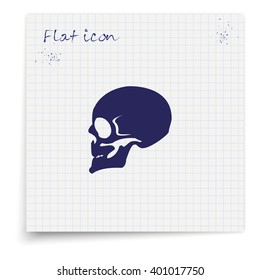 Skull profile view.