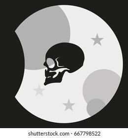 Skull profile view.