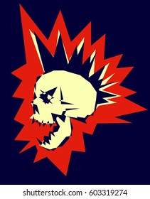 skull punk design